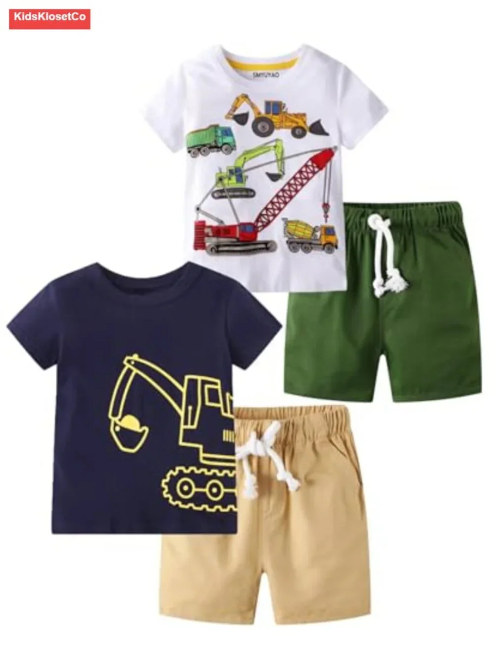Toddler Boys Cotton Short Sleeve 2-Pack Play Set
